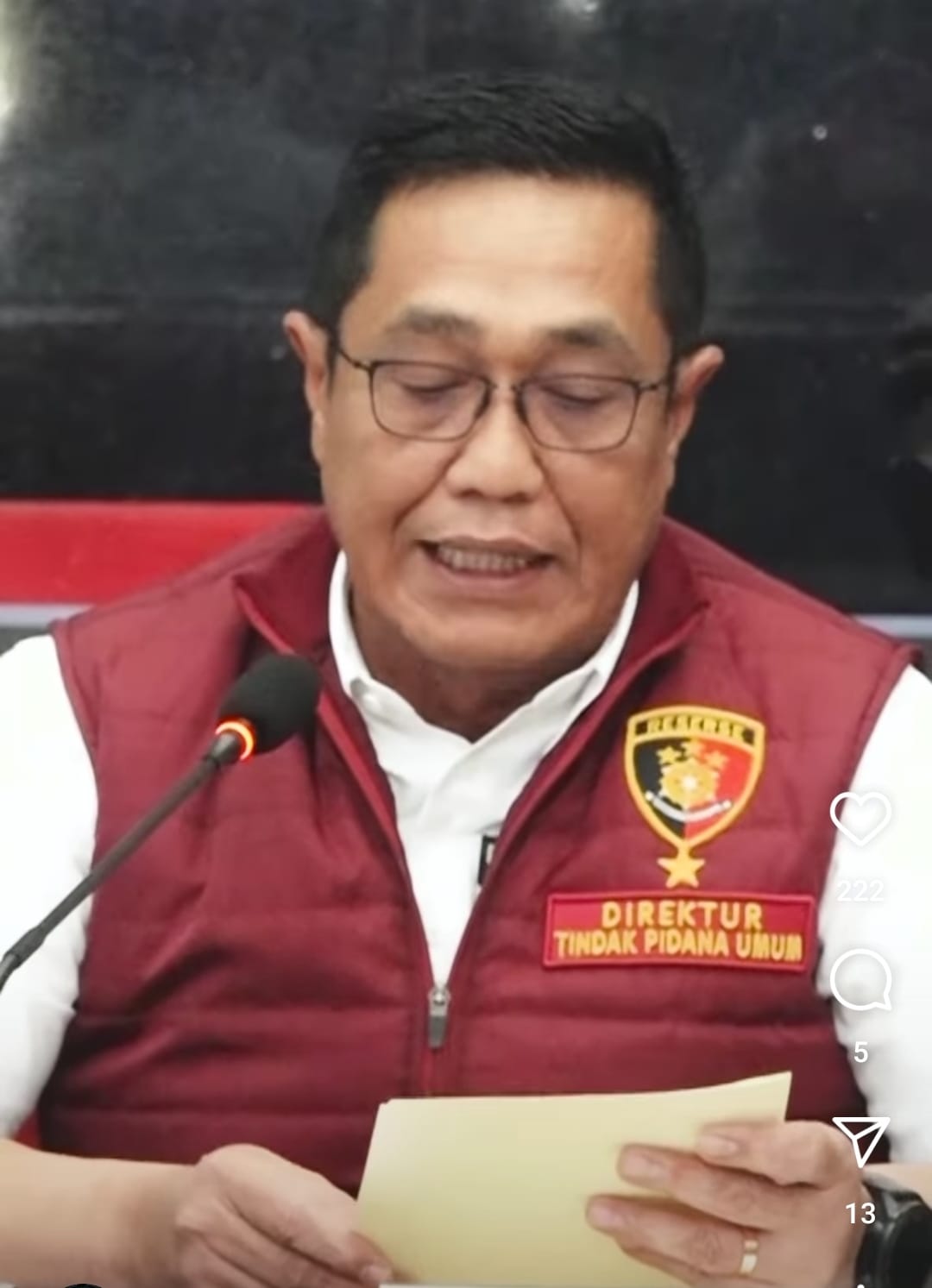 Bareskrim Polri Pertimbangkan Konsekuensi Hukum Setelah Benny Rhamdani Tidak Bisa Buktikan Sosok T