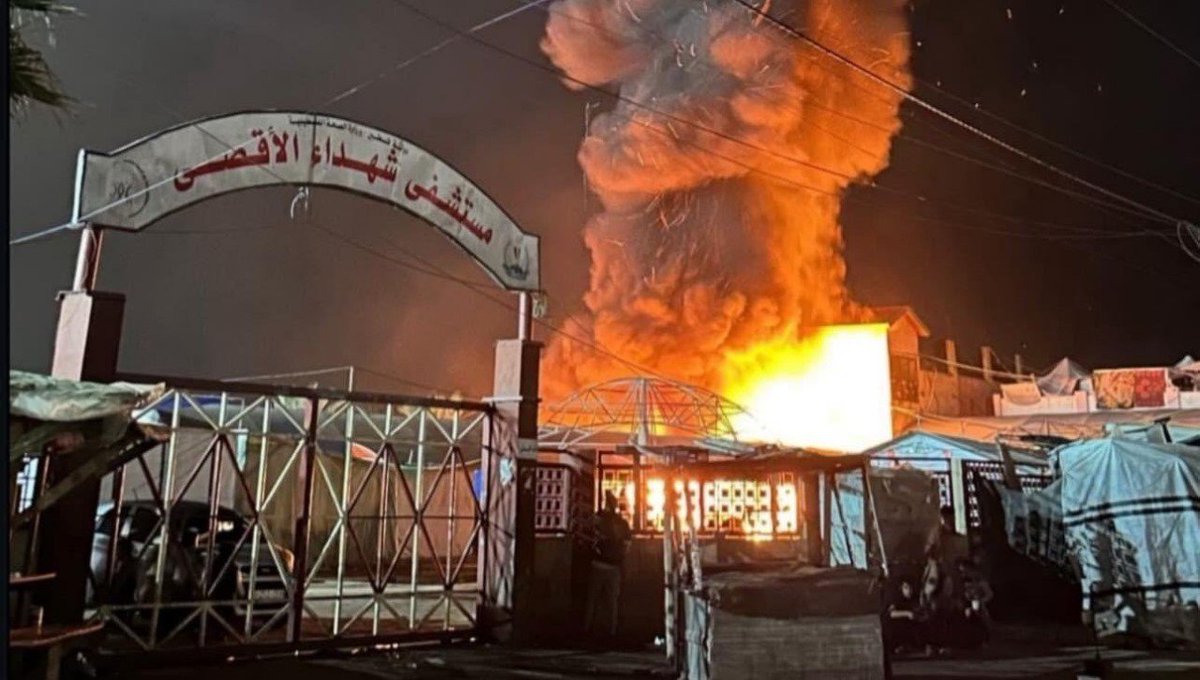 Serangan yang dilakukan oleh Israel terhadap rumah sakit di Gaza telah membawa sistem kesehatan di wilayah itu ke "ambang kehancuran total." (X/@KnouzMa3ani)