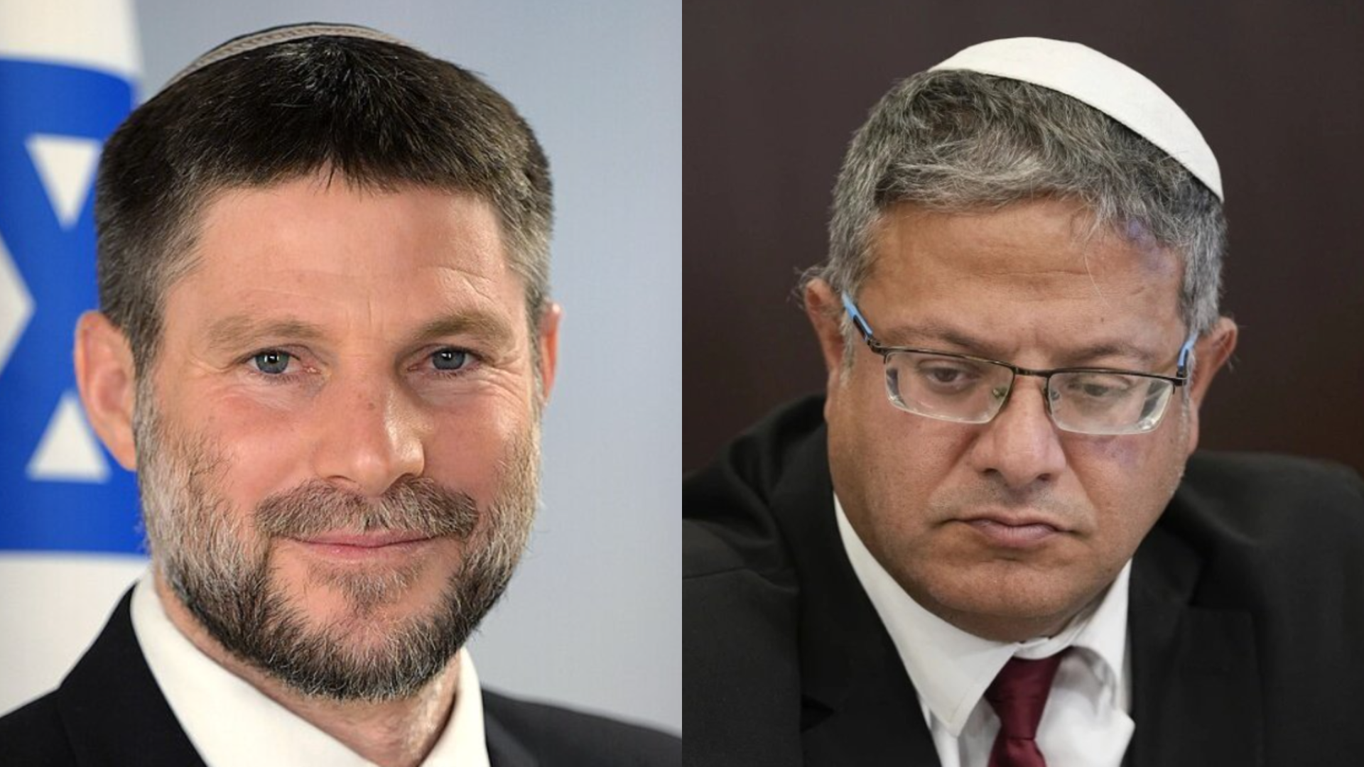 Menteri Keuangan Israel, Bezalel Smotrich, dan Menteri Keamanan Nasional Itamar Ben-Gvir, tolak kesepakatan gencatan senjata dan mengancam akan keluar dari pemerintahan Netanyahu. (kolase/X)