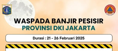 BPBD Imbau Waspada Banjir Rob di 12 Wilayah Jakarta hingga 26 Februari