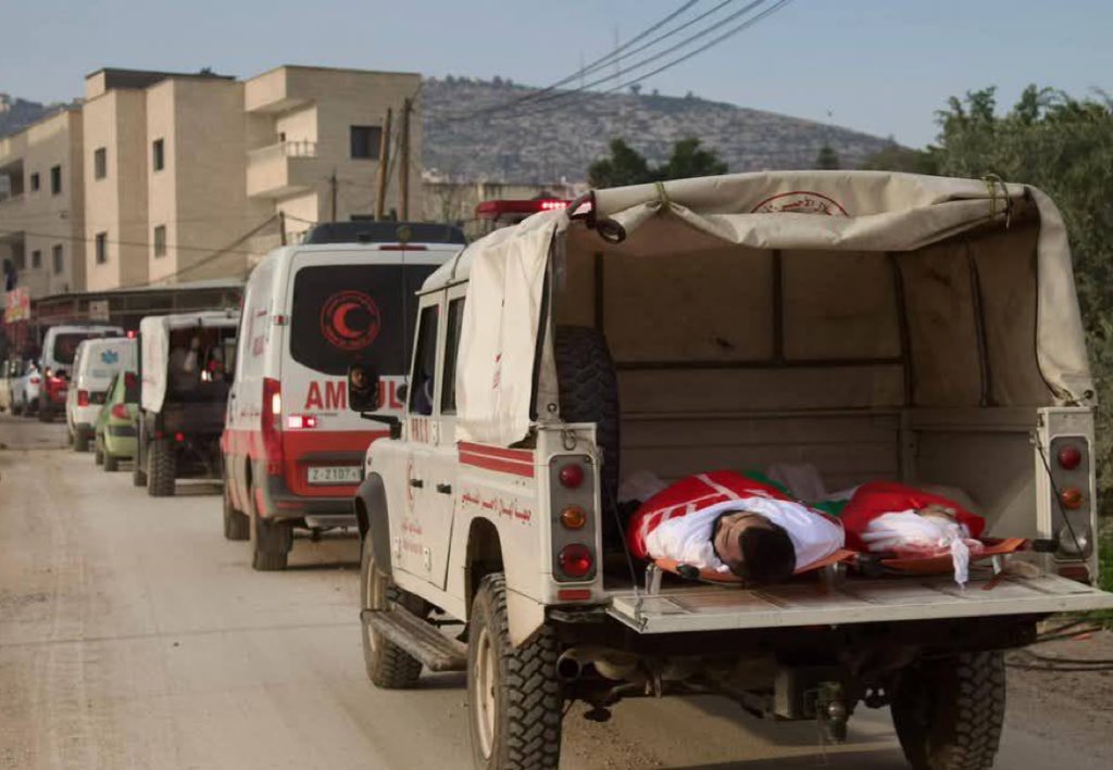 Israel melarang pemakaman bagi warga Palestina yang mereka bunuh di Jenin. (foto X/@swilkinsonbc)