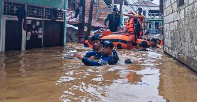Banjir Jakarta. Foto: Instagram @bpbddkijakarta