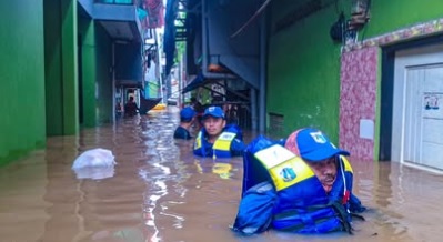 Banjir Jakarta. Foto: Instagram @bpbddkijakarta
