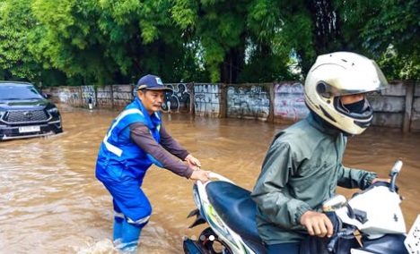 Banjir Jakarta. Foto: Instagram @bpbddkijakarta