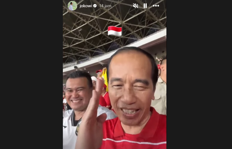 Timnas Indonesia Tekuk Bahrain 1-0, Jokowi Nonton Tak Duduk di Kursi VVIP