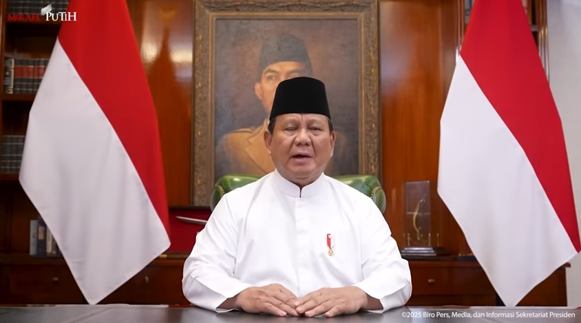 Presiden Prabowo Ucapkan Selamat Idul Fitri 1446 Hijriah